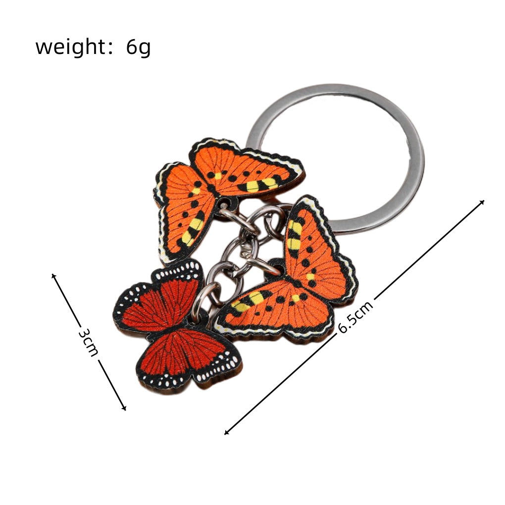 Wholesale of Wooden Butterfly Keychains